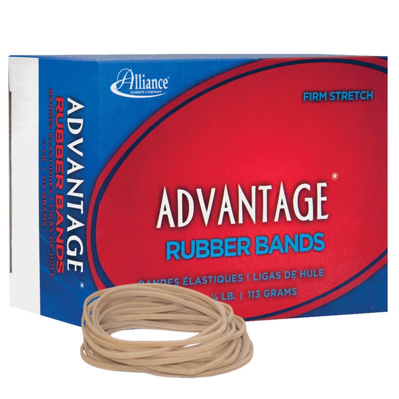 Alliance Rubber Advantage Rubber Bands, Size 18, 3in x 1/16in, Natural, Box Of 370 (Min Order Qty 14) MPN:26189