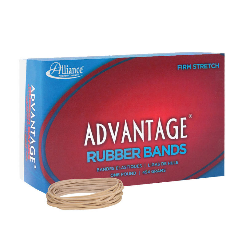 Alliance Rubber Advantage Rubber Bands In 1-Lb Box, #19, 3 1/2in x 1/16in, Box Of 1, 250 MPN:26195