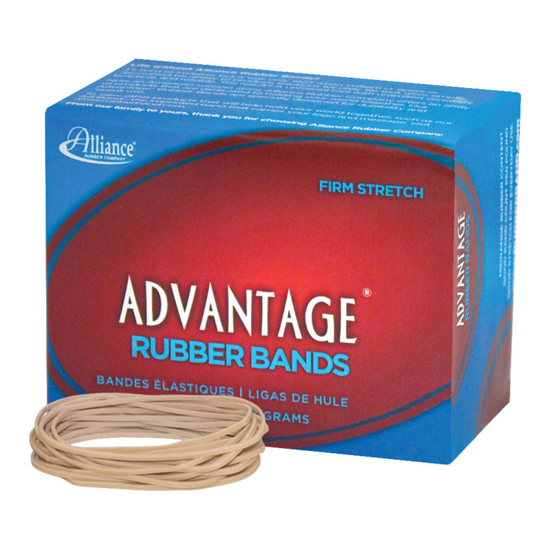 Alliance Rubber Advantage Rubber Bands, Size 19, 3 1/2in x 1/16in, Natural, 1/4-Lb Box MPN:26199