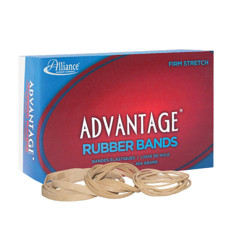 Alliance Rubber Advantage Rubber Bands In 1-Lb Box, #54, Assorted Sizes MPN:26545
