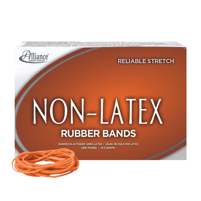 Alliance Rubber Sterling Rubber Bands, No. 19, 1 lb, Orange, Box Of 1, 750 MPN:37196