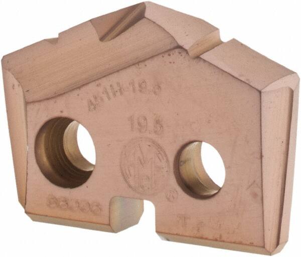 Spade Drill Insert: 19.50 mm Dia, Seat Size 1, Cobalt, 132 deg Point MPN:451H-19.5