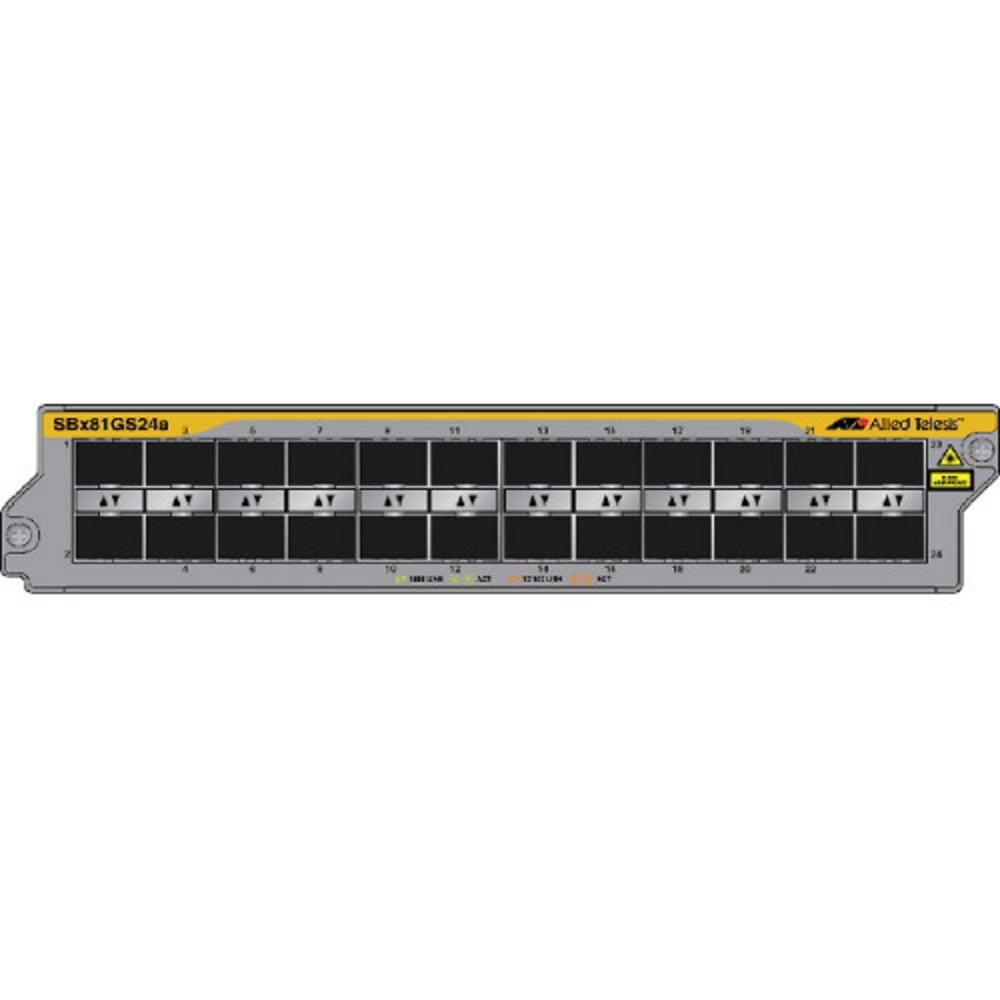 Allied Telesis 24-Port 100/1000X SFP Ethernet Line Card - For Data Networking, Optical Network - 24 x Expansion Slots MPN:AT-SBX81GS24A