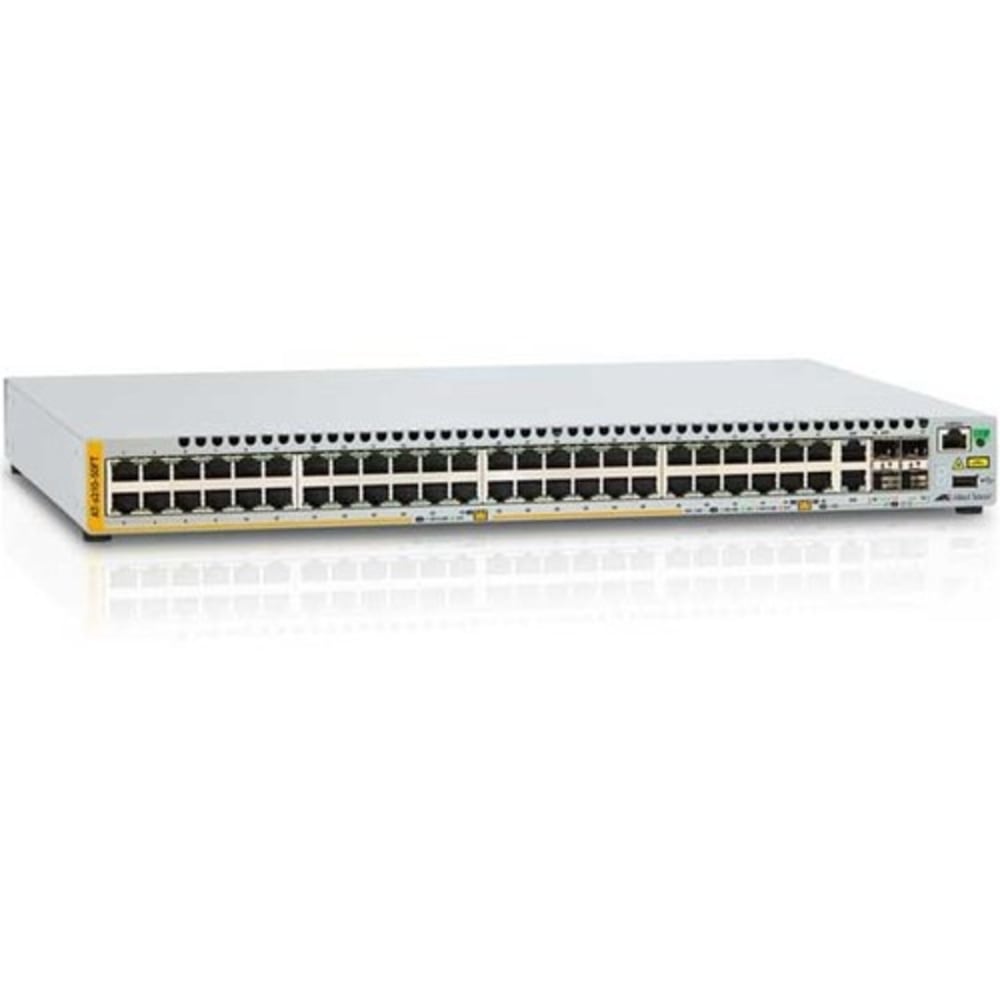 Allied Telesis AT-x310-50FT Layer 3 Switch - 48 Ports - Manageable - Fast Ethernet, Gigabit Ethernet - 10/100Base-TX, 1000Base-X, 10/100/1000Base-TX - 3 Layer Supported - 2 SFP Slots - Twisted Pair, Optical Fiber - 1U High - Rack-mountable MPN:AT-X310-50F