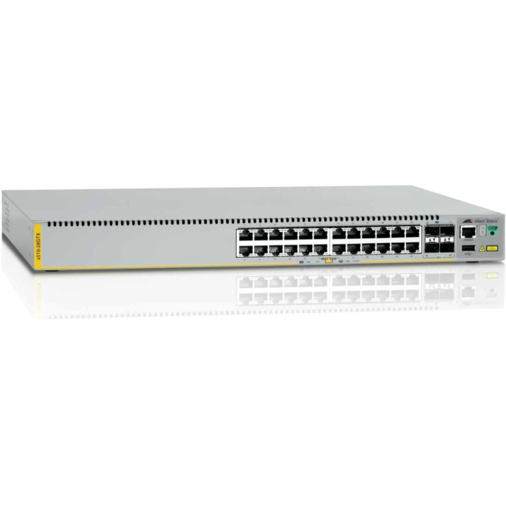 Allied Telesis AT-X510-28GSX-80 Layer 3 Switch - Manageable - 1000Base-X, 10GBase-X - 3 Layer Supported - 24 SFP Slots - Rack-mountable - 1 Year Limited Warranty MPN:AT-X510-28GSX-80