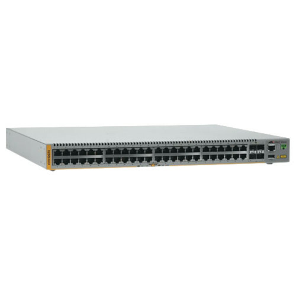 Allied Telesis AT-x510-52GTX Stackable Gigabit Edge Switch - 48 Ports - Manageable - Gigabit Ethernet - 10/100/1000Base-T - 2 Layer Supported - 4 SFP Slots - Twisted Pair - 1U High - Rack-mountable MPN:AT-X510-52GTX-10