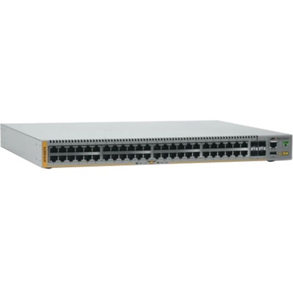 Allied Telesis AT-x510-52GTX Layer 3 Switch - 48 Ports - Manageable - Gigabit Ethernet, 10 Gigabit Ethernet - 10/100/1000Base-T, 10GBase-X - 3 Layer Supported - Twisted Pair, Optical Fiber - Rack-mountable MPN:AT-X510-52GTX-90