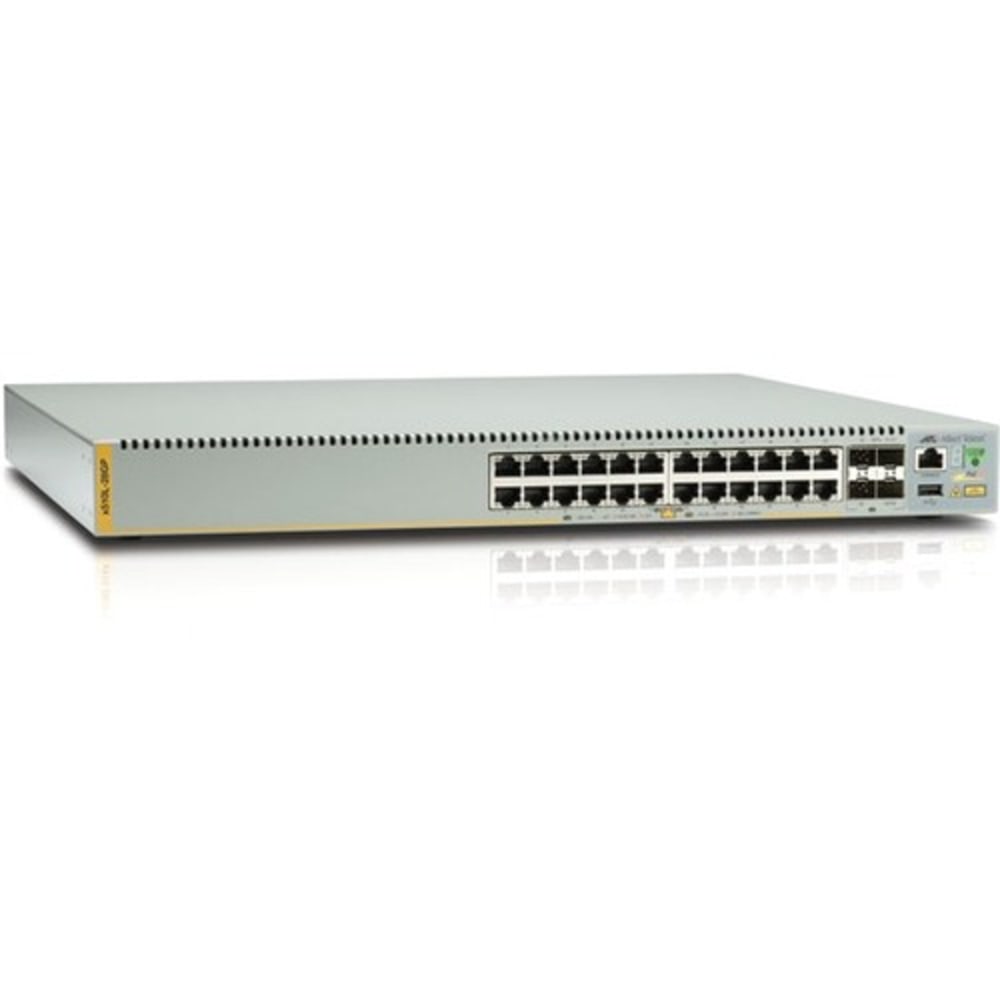 Allied Telesis AT-X510L-28GP Layer 3 Switch - 24 Ports - Manageable - 10 Gigabit Ethernet, Gigabit Ethernet - 10/100/1000Base-T, 10GBase-X - 3 Layer Supported - Twisted Pair, Optical Fiber - Rack-mountable MPN:AT-X510L-28GP-90