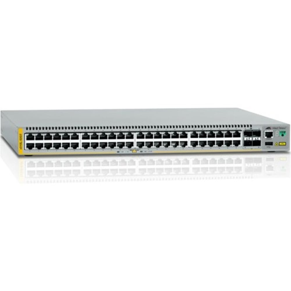 Allied Telesis AT-X510L-52GT Layer 3 Switch - 48 Ports - Manageable - Gigabit Ethernet, 10 Gigabit Ethernet - 10/100/1000Base-T, 1000Base-X, 10GBase-X - 3 Layer Supported - 4 SFP Slots - Twisted Pair, Optical Fiber - Rack-mountable MPN:AT-X510L-52GT-90