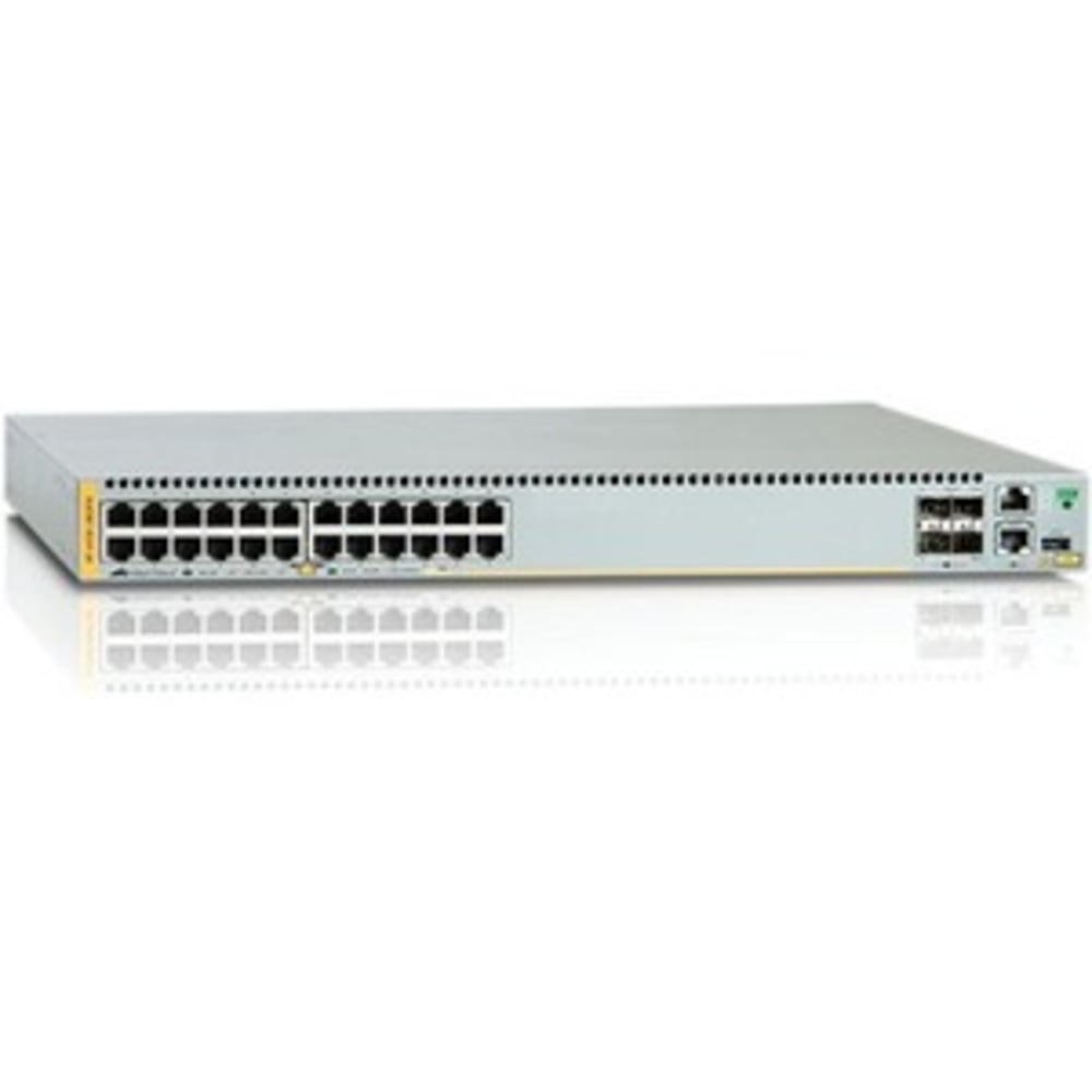 Allied Telesis AT-X930-28GPX Layer 3 Switch - 24 Ports - Manageable - Gigabit Ethernet, 10 Gigabit Ethernet - 10/100/1000Base-T, 10GBase-X - 3 Layer Supported - Modular - Twisted Pair, Optical Fiber - Rack-mountable MPN:AT-X930-28GPX-901