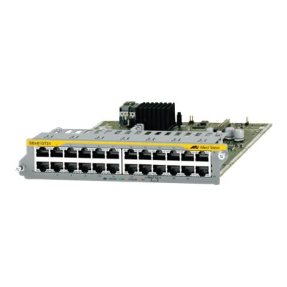 Allied Telesis 24-Port 10/100/1000T PoE+ Ethernet Line Card - For Data Networking - 24 x RJ-45 10/100/1000Base-T PoE+ LAN MPN:AT-SBX81GP24