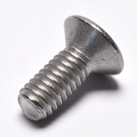 M4-0.70 x 10 mm Phillips Flat Machine Screw, Plain Titanium MPN:0107510