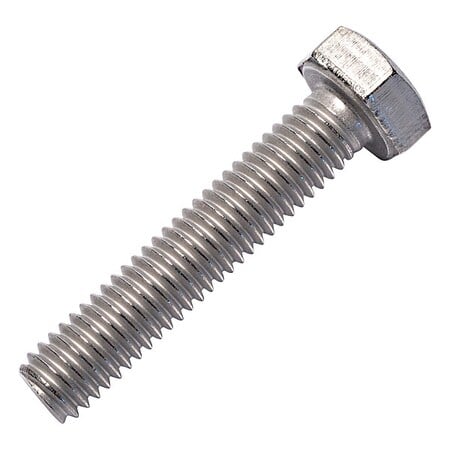 Grade 2, M6-1.00 Hex Head Cap Screw, Plain Titanium, 30 mm L MPN:0107552