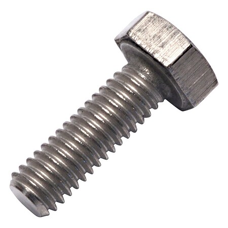Grade 2, M4-0.70 Hex Head Cap Screw, Plain Titanium, 16 mm L MPN:0107556