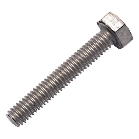 Grade 2, M4-0.70 Hex Head Cap Screw, Plain Titanium, 25 mm L MPN:0107558