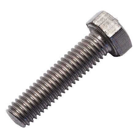 Grade 2, M5-0.80 Hex Head Cap Screw, Plain Titanium, 20 mm L MPN:0107564