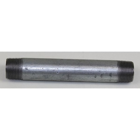 Conduit Fitting Nipple, 3/4 in, Threaded, Aluminum, Gray MPN:119297