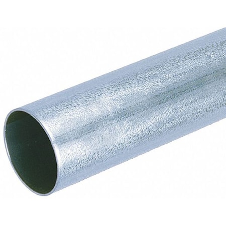 EMT Metallic Conduit, 3/4 in Trade Size, 5 ft, Steel, Galvanized, Gray MPN:869609
