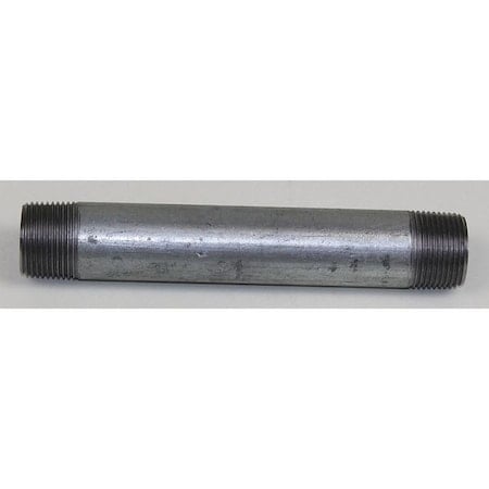 Conduit Fitting Nipple, 1 in, Threaded, Steel, Galvanized, Silver MPN:876645