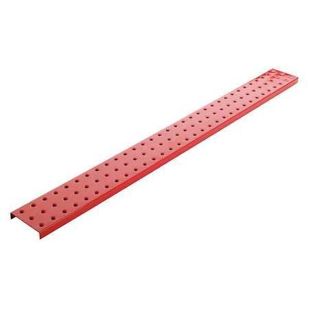 Pegboard, 3in.Hx32in.W, Metal, Red, PK2 MPN:ALGSTRP3X32RED