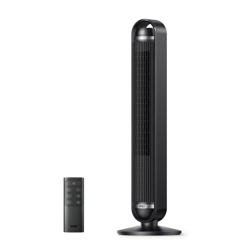 Dreo 42in Smart Tower Fan, Black, Total Qty 1 MPN:DRHTF011S