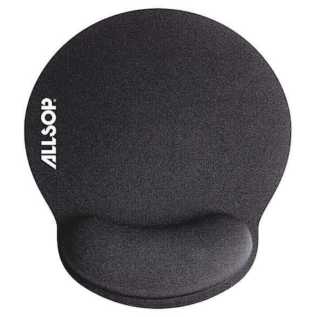 Mouse Pad w/Wrist Support, Black, Foam MPN:ASP30203