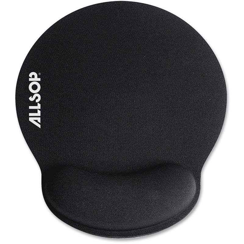 Allsop Memory Foam Mouse Pad, 0.25inH x 9.75inW x 11.5inD, Black MPN:30203