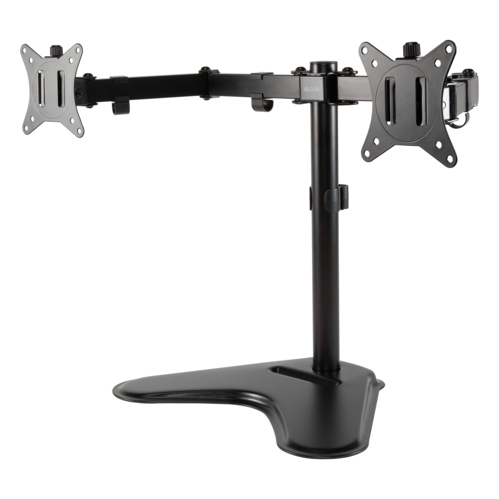 Allsop Free-Standing Dual Monitor Arms, 16-1/2inH x 29-5/8inW x 11inD, Black MPN:32628
