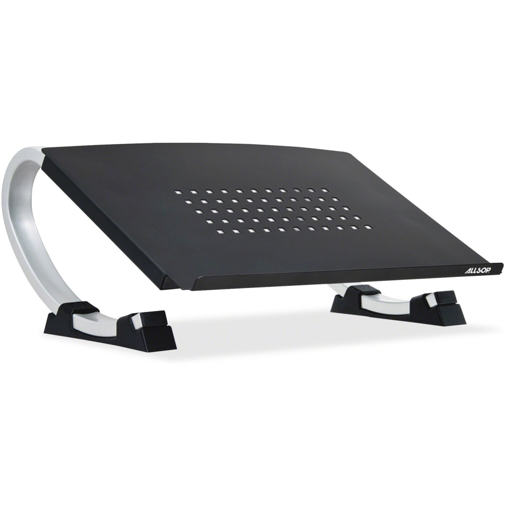 Allsop Redmond Adjustable Curve Laptop Stand, 5inH x 14-3/4inW x 11-1/2inD, Black/Silver MPN:30498