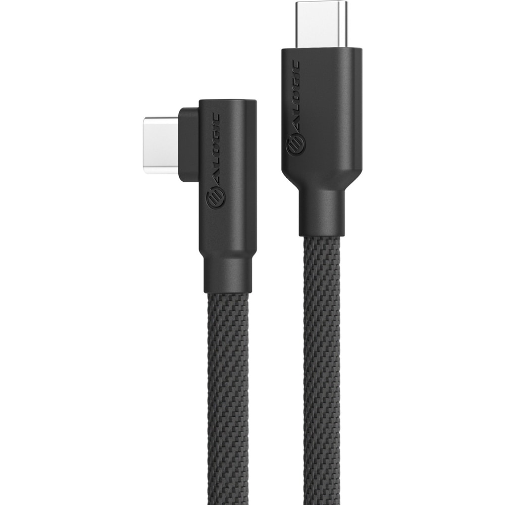 ALOGIC Elements Pro Right Angle USB-C to USB-C Cable - Male to Male - 2m - USB 2.0 - 5A - 480Mbps - 6.56 ft US - ELPRACC02BK MPN:ELPRACC02-BK