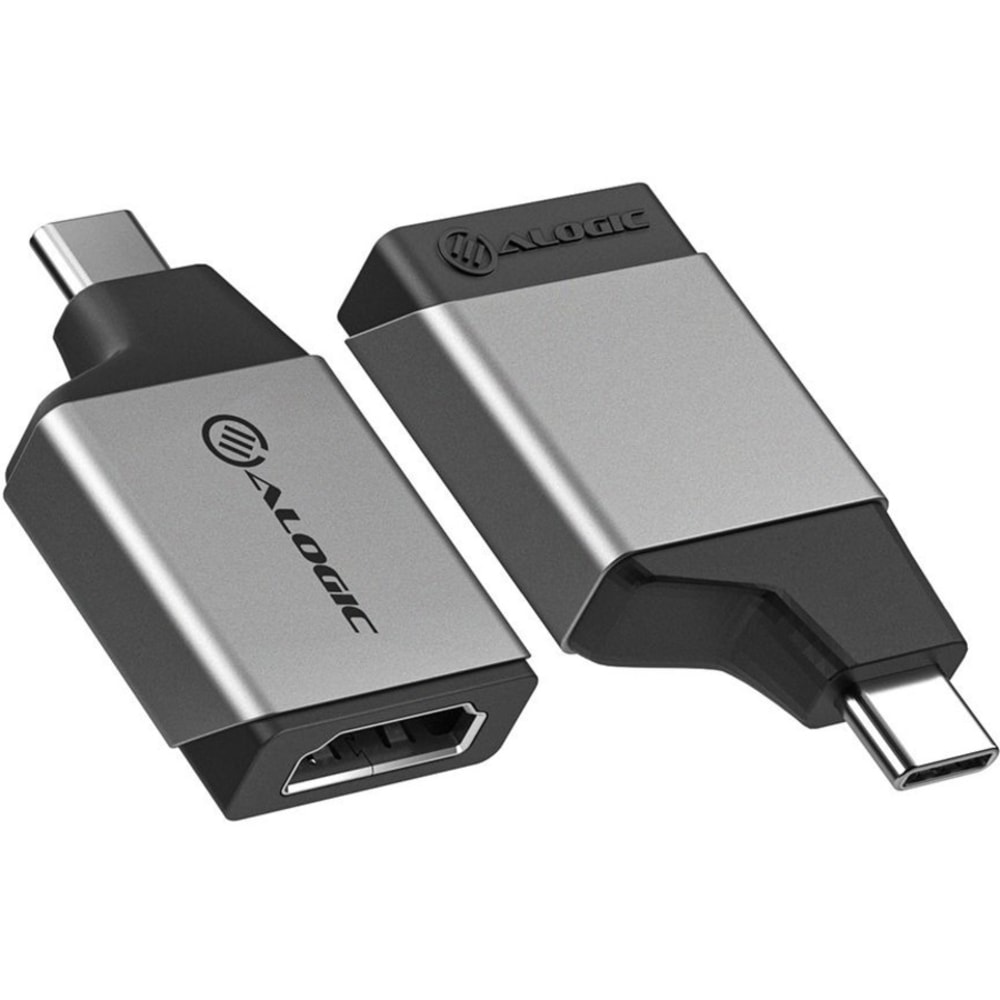 Alogic Ultra MINI USB-C To HDMI Adapter - 1 x HDMI Digital Audio/Video Female - 1 x Type C USB Male - 3840 x 2160 Supported - Space Gray - 1 MPN:ULCHDMN-SGR