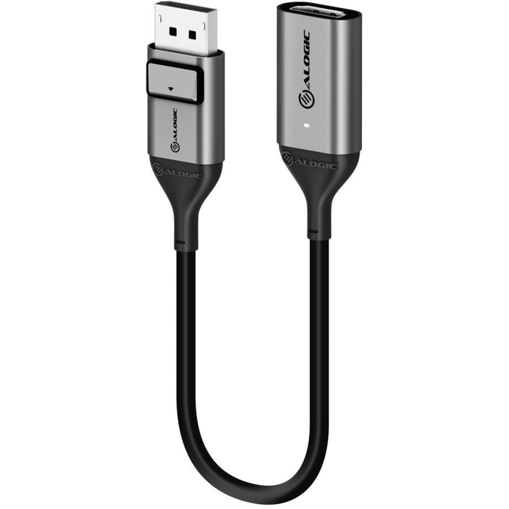 Alogic Ultra DisplayPort 1.4 to HDMI 2.0 Adapter - 4K 60Hz - ACTIVE - 20cm - 7.87in DisplayPort/HDMI A/V Cable - ULDPHDASGR MPN:ULDPHDA-SGR