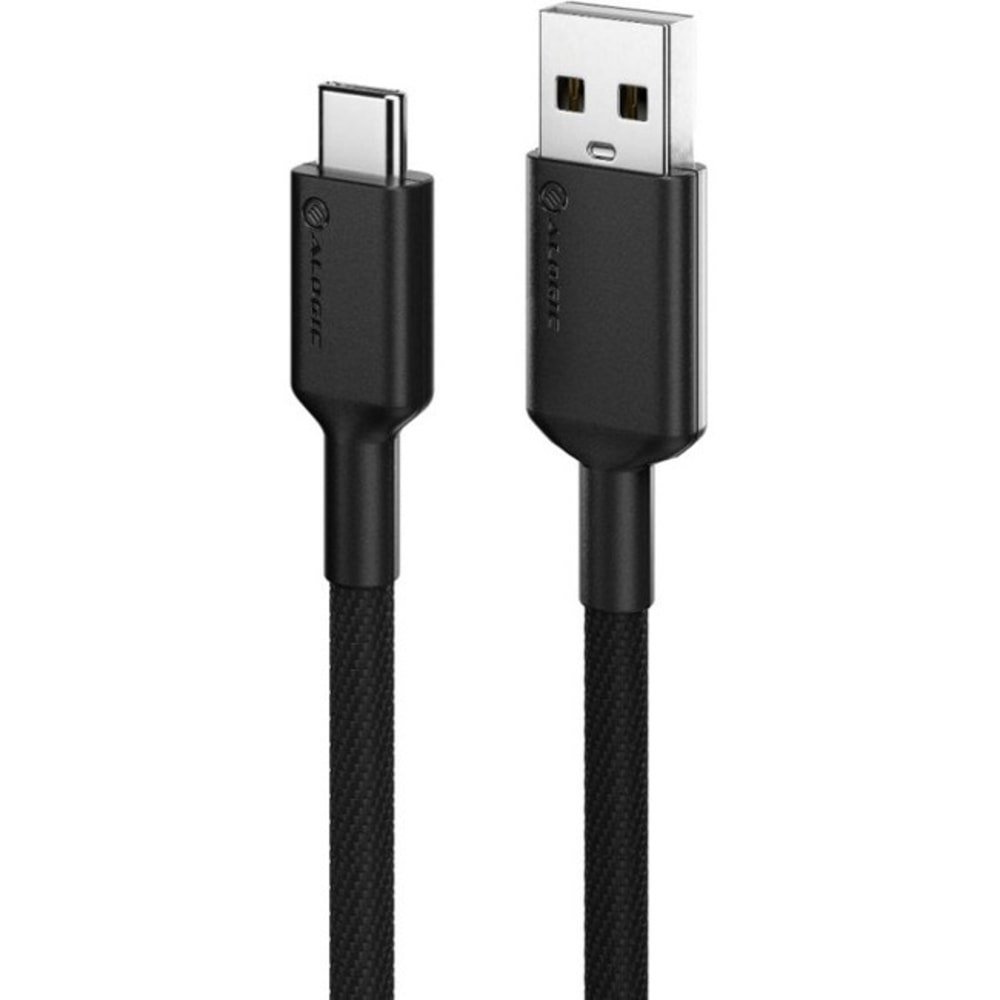ALOGIC Elements PRO USB-C to USB-A Cable - Male to Male - 1m - USB 2.0 - 3A - 480Mbps - Black - 3.28 ft USB/USB-C Data Transfer Cable - ELPCA201BK MPN:ELPCA201-BK
