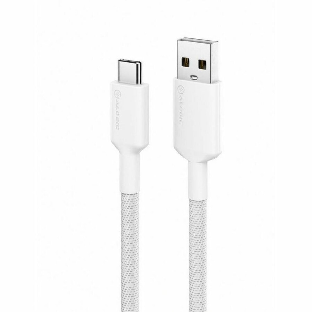 ALOGIC Elements PRO USB-C to USB-A Cable - Male to Male - 1m - USB 2.0 - 3A - 480Mbps - White - 3.28 ft USB/USB-C Data Transfer Cable - ELPCA201WH MPN:ELPCA201-WH