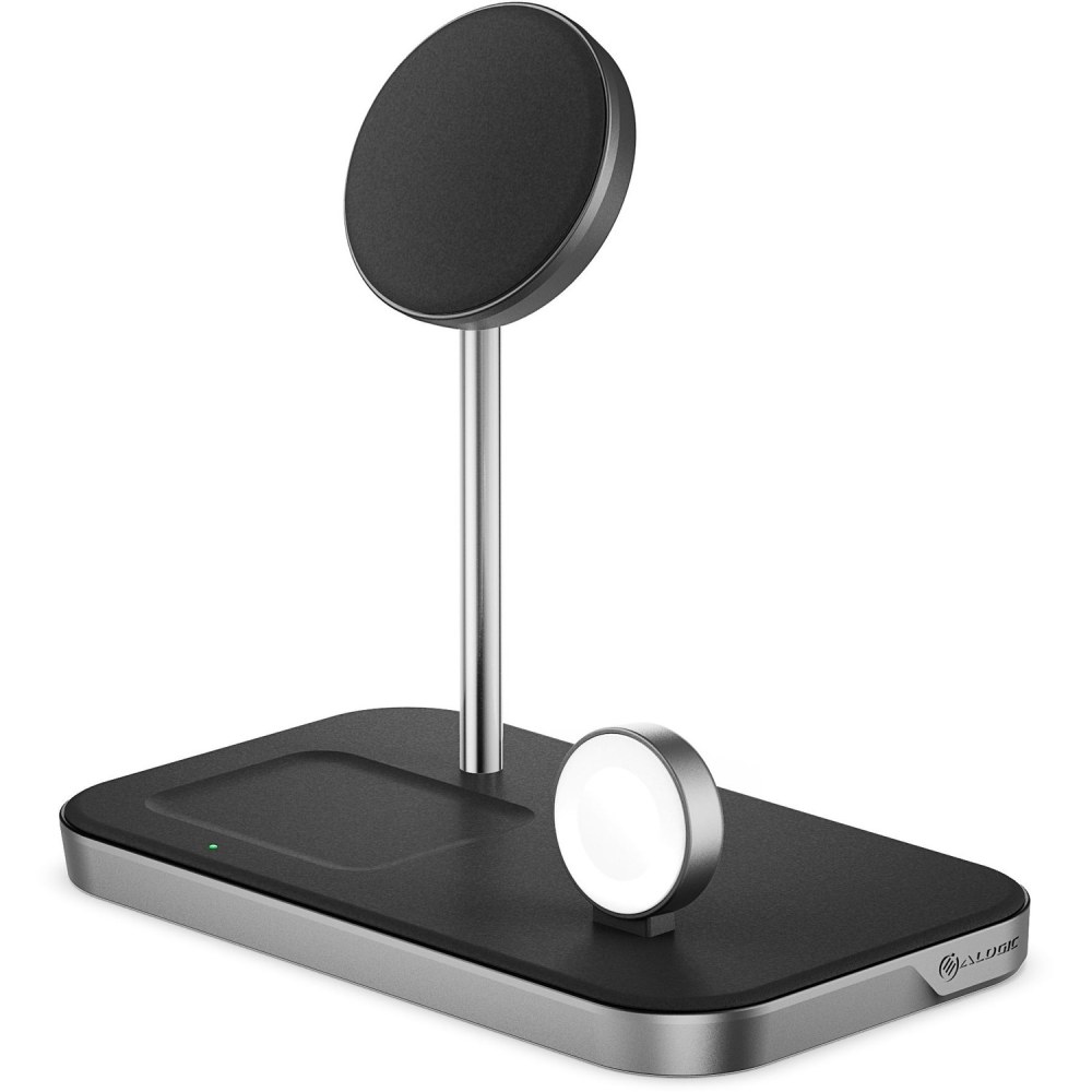 Alogic MagSpeed 3-in-1 Wireless 15W Charging Station - LED Indicator, Fast Charge Mode, Safety, Magnetic - 1 MPN:MSP31CS15W