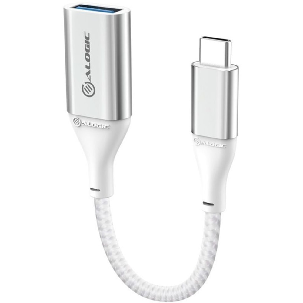 Alogic Super Ultra USB 3.1 USB-C to USB-A Adapter - 15cm - Silver - 5.91in USB/USB-C Data Transfer Cable for Phone, Tablet, Notebook MPN:ULCAA-SLV