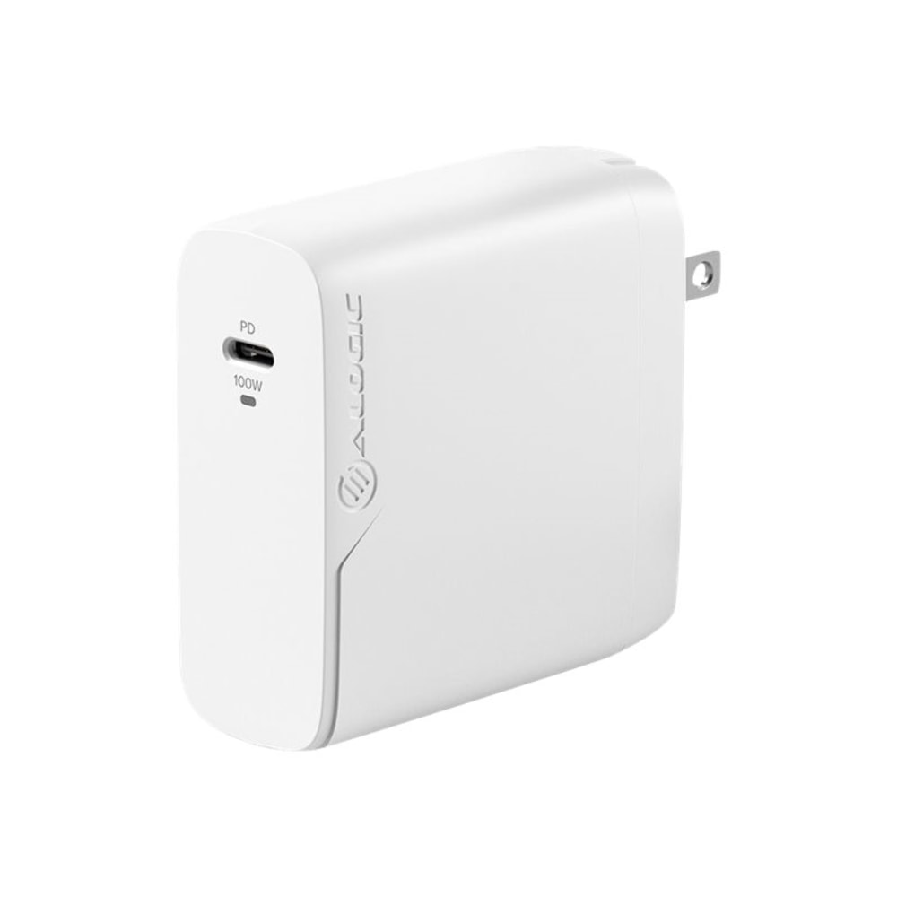 ALOGIC Rapid Power 1X100 GaN Charger - Power adapter - 100 Watt - 5 A - PD 3.0 (USB-C) - on cable: USB-C - white - United States MPN:WCG1X100-US