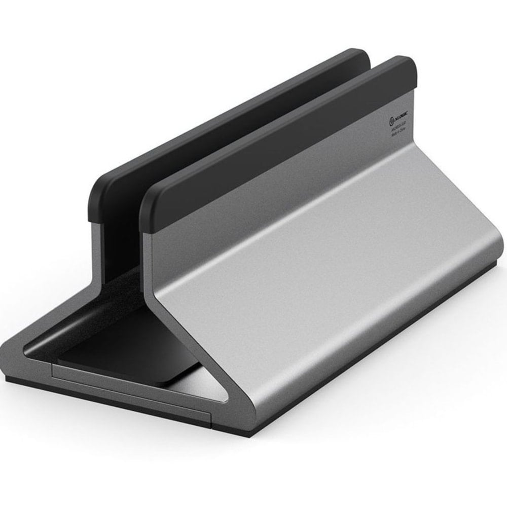 Alogic Laptop Vertical Desk Stand Metal iPad - Foldable laptop stand with adjustable height settings, providing ergonomic comfort and portable design. MPN:AALNBSS-SGR