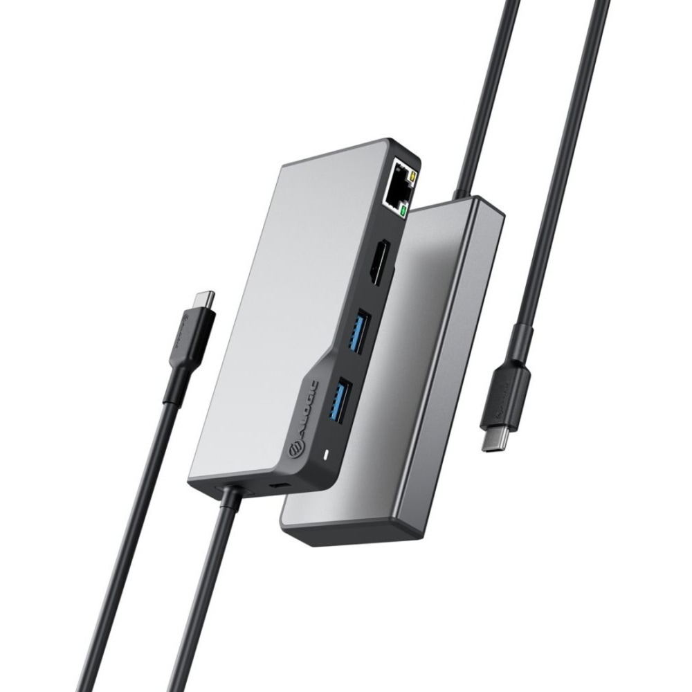 ALOGIC USB-C Fusion ALPHA 5-in-1 Hub - 1x HDMI 4K@60Hz, 2x USB-A (USB 3.0), 1x Gigabit Ethernet, 1x US - UCFUPRGEV2SGR MPN:UCFUPRGEV2-SGR