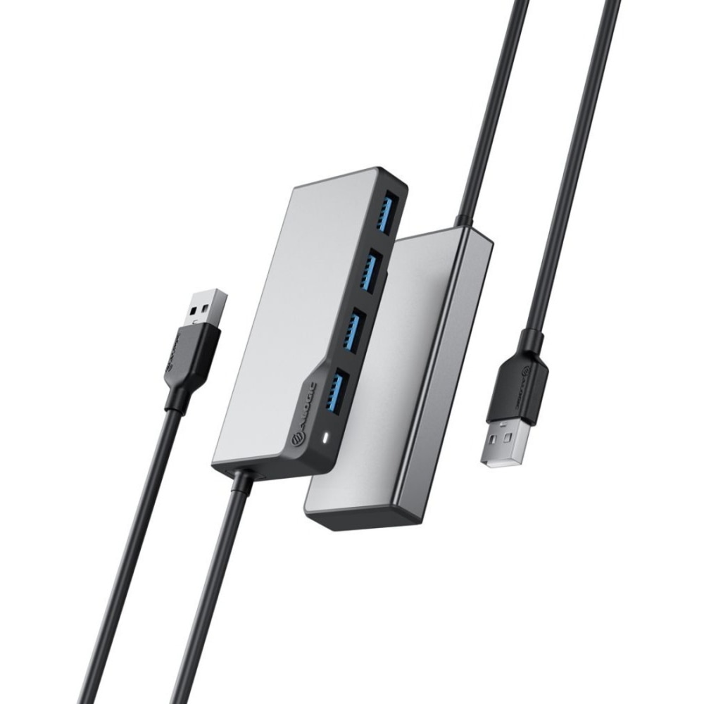 ALOGIC USB-A Fusion SWIFT 4-in-1 Hub -Space Grey - USB 3.2 (Gen 1) Type A - Portable - 4 USB Port(s) - PC, ChromeOS MPN:UAFUUA-SGR