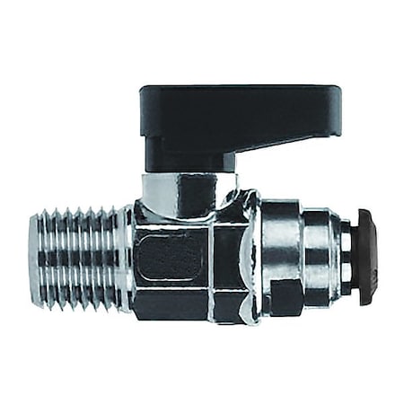 Ball Valve, Male, 6mm Tube, 1/8