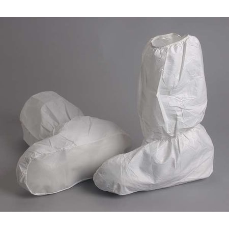 Disposable Boot Covers, Microbreathe, White, Slip Resistant Sole: Yes, XL MPN:BT-A1813-B