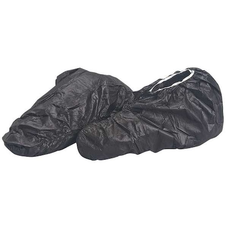 Disposable Boot Covers, Polyethylene, Polypropylene, Black, Slip Resistant Sole: Yes, 2XL MPN:BT-C1X14-B