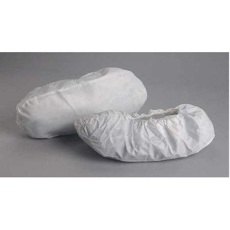 Disposable Shoe Covers, Vinyl, White, Slip Resistant Sole: Yes, M MPN:SH-E1315-BH