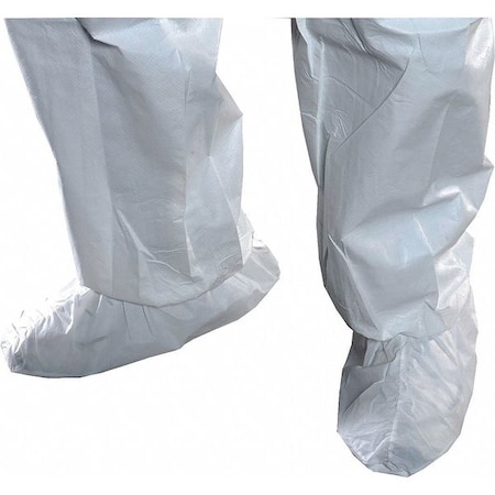 Disposable Shoe Covers, White, Slip Resistant Sole: Yes, L MPN:SH-E1716-BH
