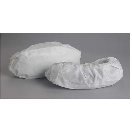Disposable Shoe Covers, Polypropylene, White, Slip Resistant Sole: Yes, Universal MPN:SH-E1W12-BH