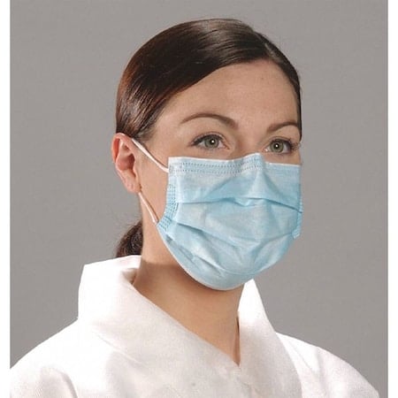 Disposable Face Mask, Blue, Universal, 500 PK MPN:BL 5005