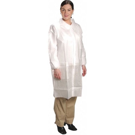Disposable Lab Coat, AlphaGuard, White, L, 30 PK MPN:LC-32622-3