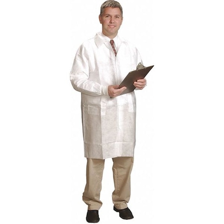 Disposable Lab Coat, AlphaGuard, White, M, 30 PK MPN:LC-32632-2