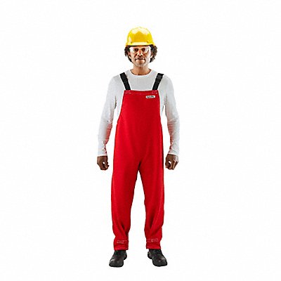 K3049 Bib Overall Chemical Resistant Red S MPN:66-662